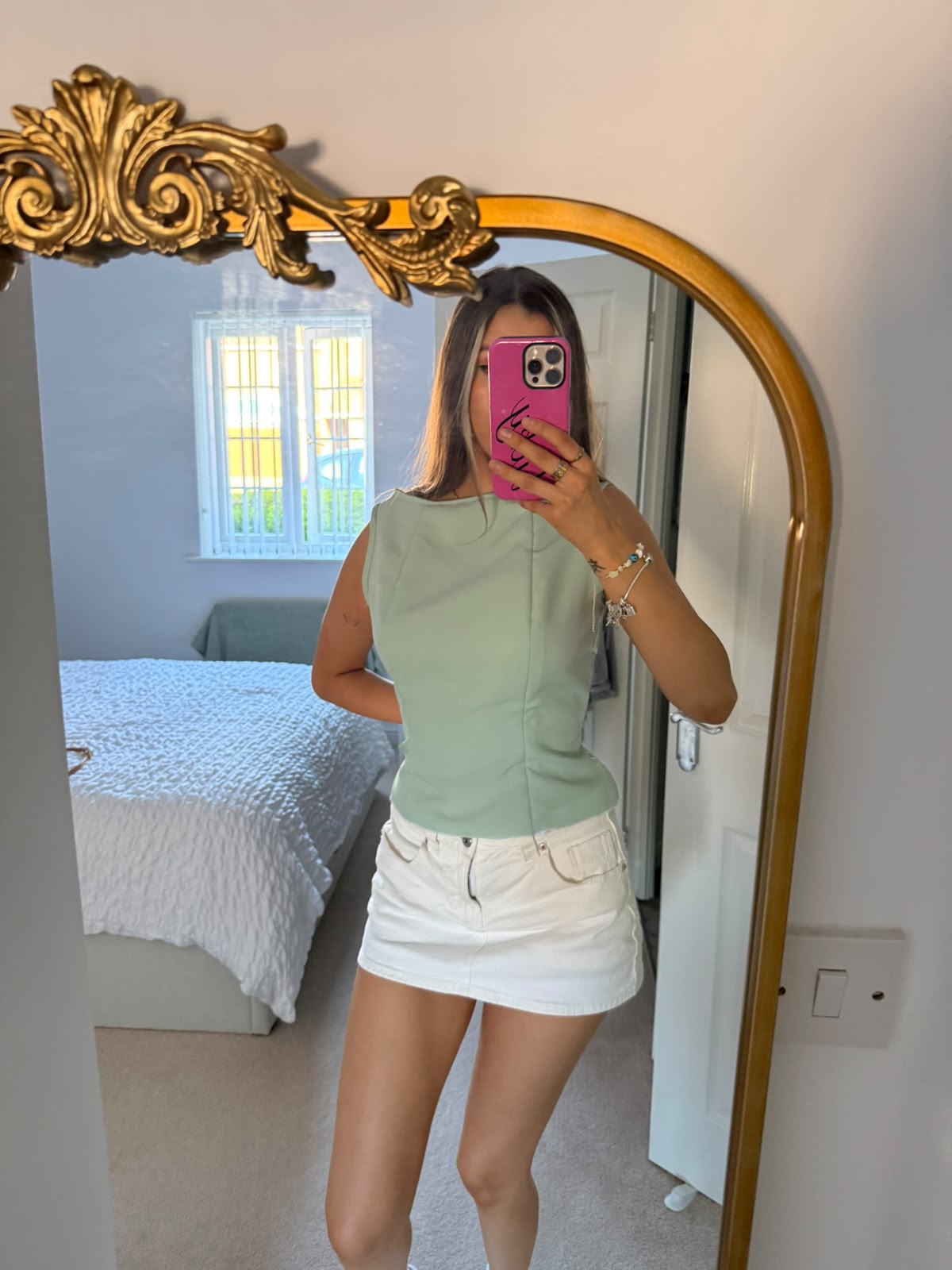 Tia Mint Boat Neck Top