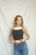 Boned Denim Lace up